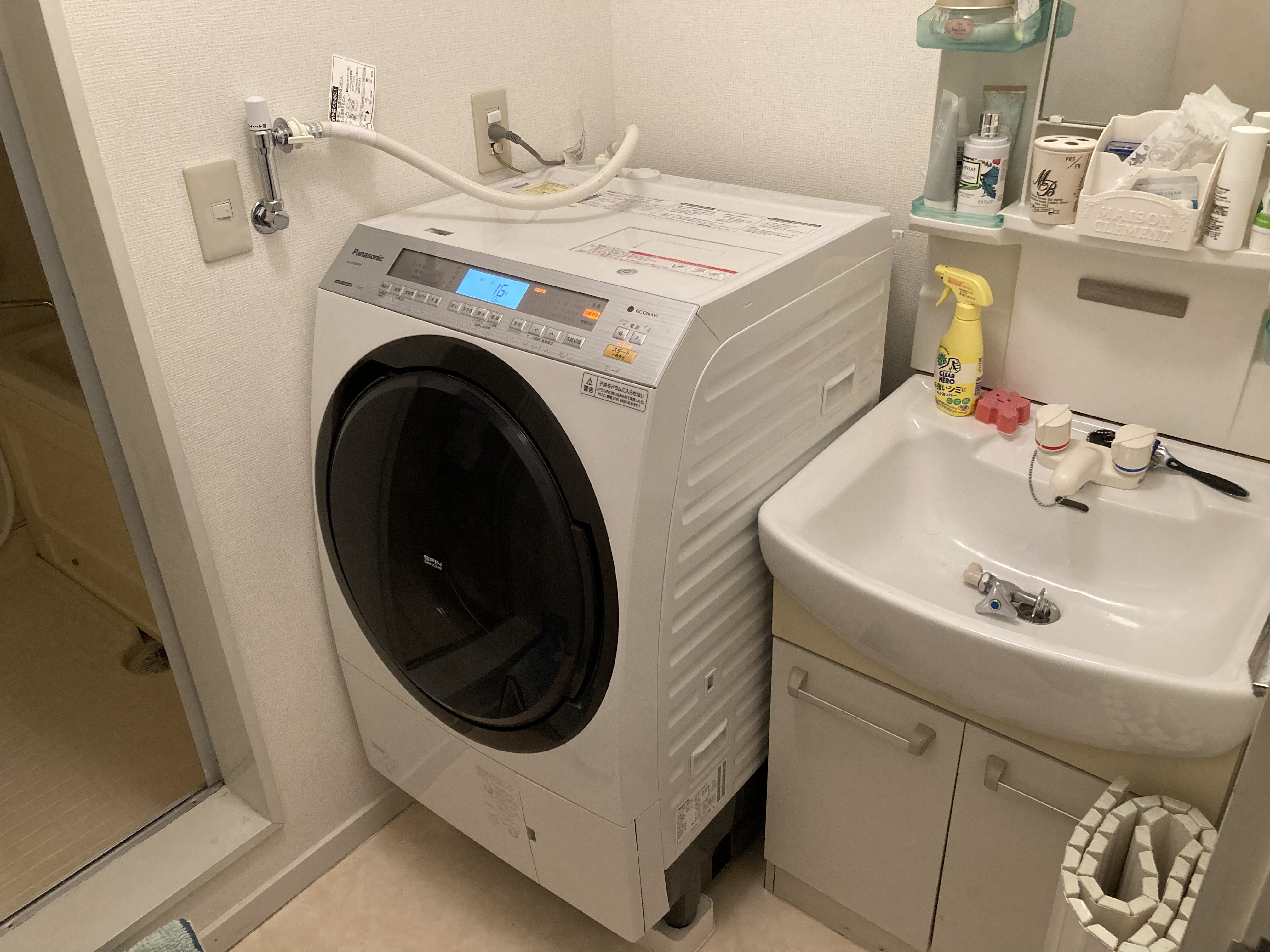 越谷市 蒲生 ドラム式洗濯機取り付け 基本料4980円 Panasonic【みらい